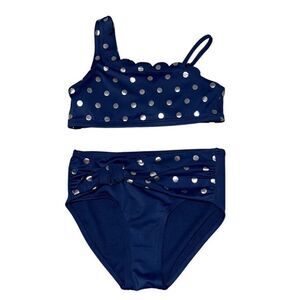 Justice Scalloped Asymmetrical Bikini Set